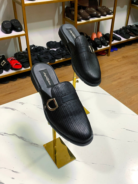 THE ZAKKY HALF-SHOE MULES (Black)