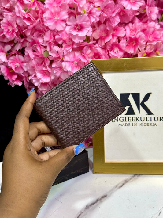 Basket Bifold Flip Wallet - Coffee Brown