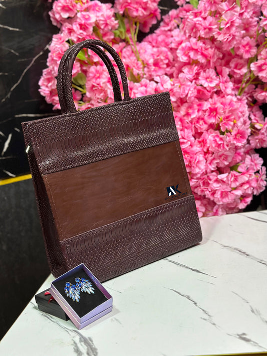 ZAZA MAXI BAG - Coffee brown