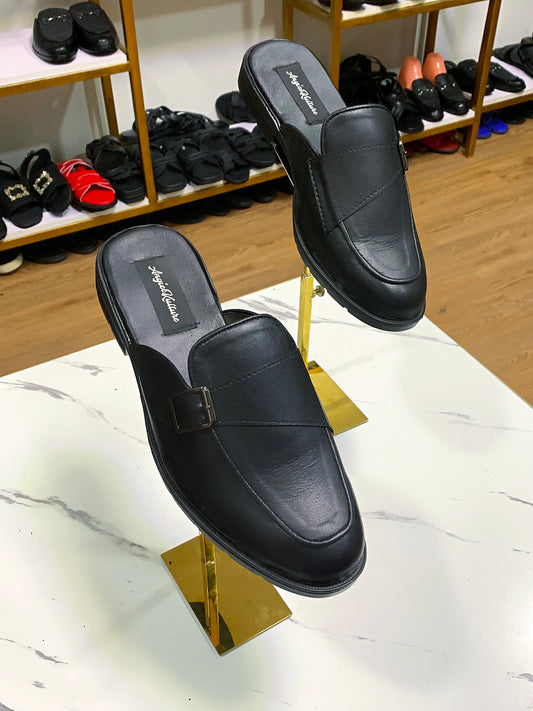 GOZIE HALF-SHOE MULES (Black)