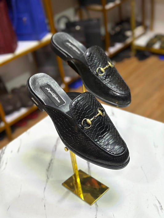 OBI HALF-SHOE MULES (Crocs) - Black