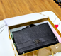 MEN’S LEATHER PURSE - BLACK BASKET