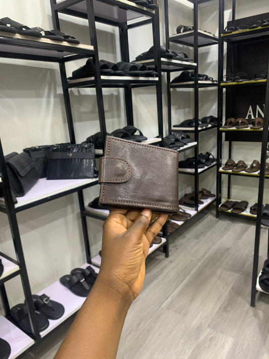 Plain brown clip-wallet