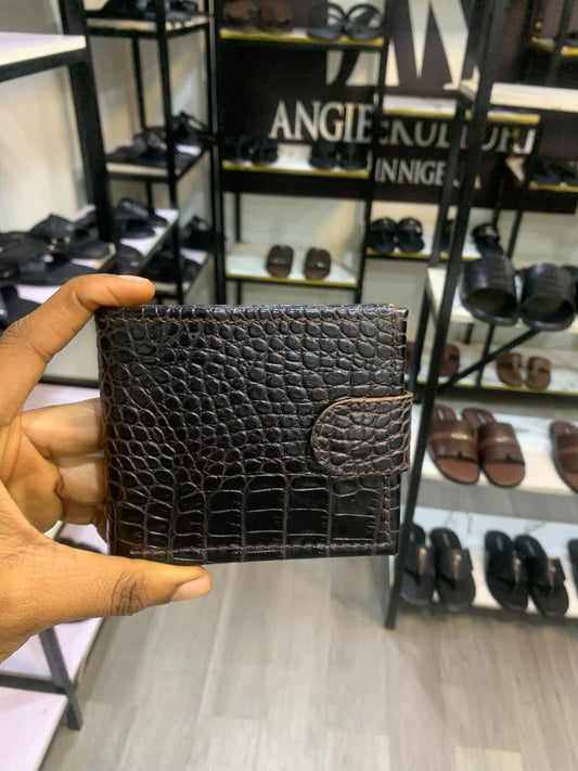 BROWN Crocs clip-wallet