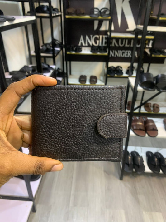 Brown Rough clip-wallet